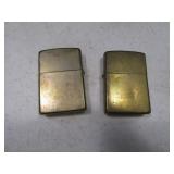 (2) Vintage ZIPPO GoldToned LIghters