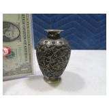 4" Sterling? Silver Antique Embossed Jar