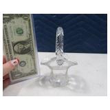 Mini 5.5" Etched Glass Antique Basket
