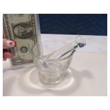 3" Glass Mortar & Pestle Smasher Crusher