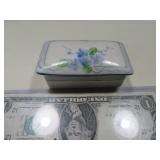 Handpainted 3" JAPAN Porcelain Covered Box
