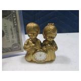 Metal ELGIN 3" Praying Boy/Girl Clock Figure
