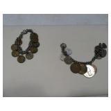 (2) Early Coin~Penny Bracelets