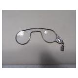 Antique Unique Sterling Magnifying Spectacles Glas