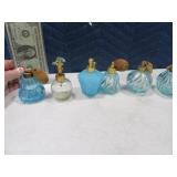 (6) early BlueThemed 3" Perfume Spray Bottles