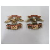 (2) HARLEY Metal 2" Emblems