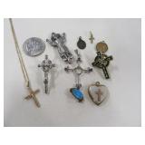 LOT asst Religious Pendants & Jewelry