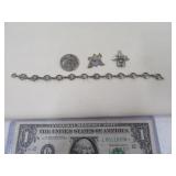 (3) Sun/Moon STERLING Angel Pendants Bracelet