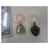 (2) Early STERLING Baby Bell Rings