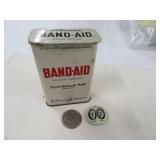(2) Coolidge Campaign Button & BandAid Tin