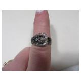 Sterling BeltLook sz8 Ring