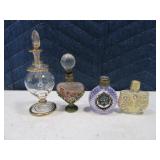 (4) Modern Glass Perfume Bottles Small NEAT