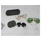 (3) Antique Eye Glasses GF~Folding~Retro