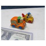 (2) SNOOPY 2" Metal Toys PEANUTS