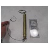 CHATILLON NY early 9" Brass Scale 60oz Hanging