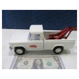 9" TONKA Pressed Steel White Tow Truck Toy