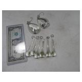 (8) Glass TearDrop Lamp Crystals Clear~TearDrop