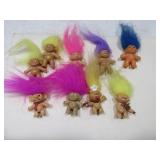 (9) TROLL 3" Pencil Topper Dolls