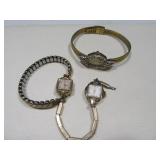 (3) Antique Womens Wrist Watches CROTON~GoldFilled