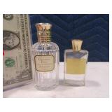 (2) Vintage LDR~DIOR Glass Perfume Bottles paper