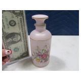 LEFTON Porcelain 5.5" Pink Perfume Bottle
