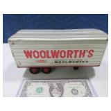 Early Tin WOOLWORTHS 9" Toy Trailer JAPAN