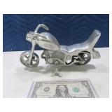 Handcrafted 11" Aluminum Motorcycle Figure
