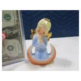 1956 Porcelain Angel On Moon Figurine 5"
