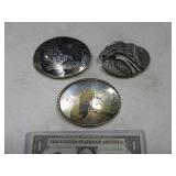 (3) EAGLE Themed Belt Buckles