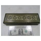 Russian Straw 10"x3" Stash Wooden Box EXC