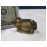 2" Vintage Brass FROG Figure