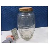 Antique 15" Handled Pickle Glass Jar NEAT