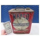 Antique MARCO Martin Motor Oil Can