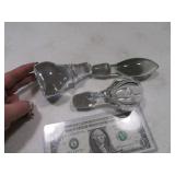 (3) Solid Glass Bottle Stoppers 4"ish