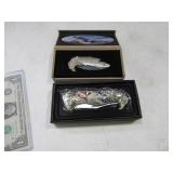 (2) Unused EAGLE Themed Neat Pocket Knives