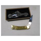 (2) Motorcycle & WWII Themed Pocket Knives