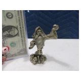 4" Pewter Wizard w/ Skulls Figurine