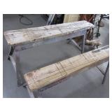 Pair HD 48" Metal Folding Sawhorses