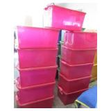 (11) STERLITE RedClear 64qt Storage Tubs latchlid