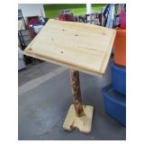 Rustic 30" Book/Speaking Pedestal Neat AS IS