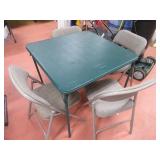 Card Table & FOUR Chairs SET