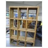 49" Solid Pine Wood 12compartment Shelf as is