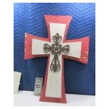 28"x20" Weathered Cross Wall Decor