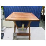 Unused Wood 18" Folding Patio/Camp Side Table