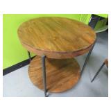 Modernistic Wood/Metal Round 28" Accent Table