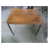 19"x14" Wood/Metal Rectangle Accent Table