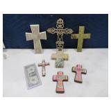 (7) Religious Wall CROSS Deocr 4"~6" grpDD