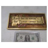 Early 11"x5" Metal Wall Religious Sign HEAVEN Heal