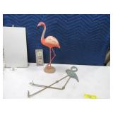 (2) 18"ish Pink Flamingo Yard Outdoor Figures