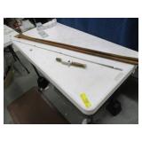 Antique Metal 2pc Fishing 56" Rod